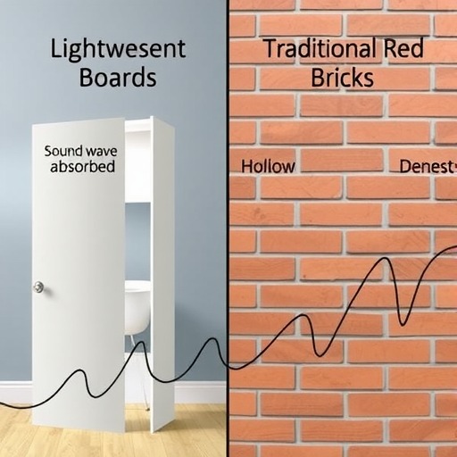 轻质隔墙板和传统红砖对比为什么能隔音(图1)